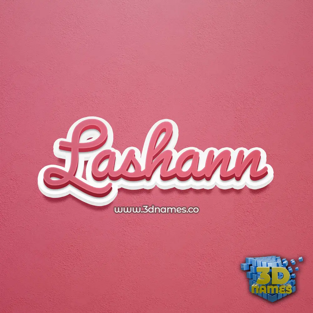 lashann in Red Scribble style - 3D name wallpaper