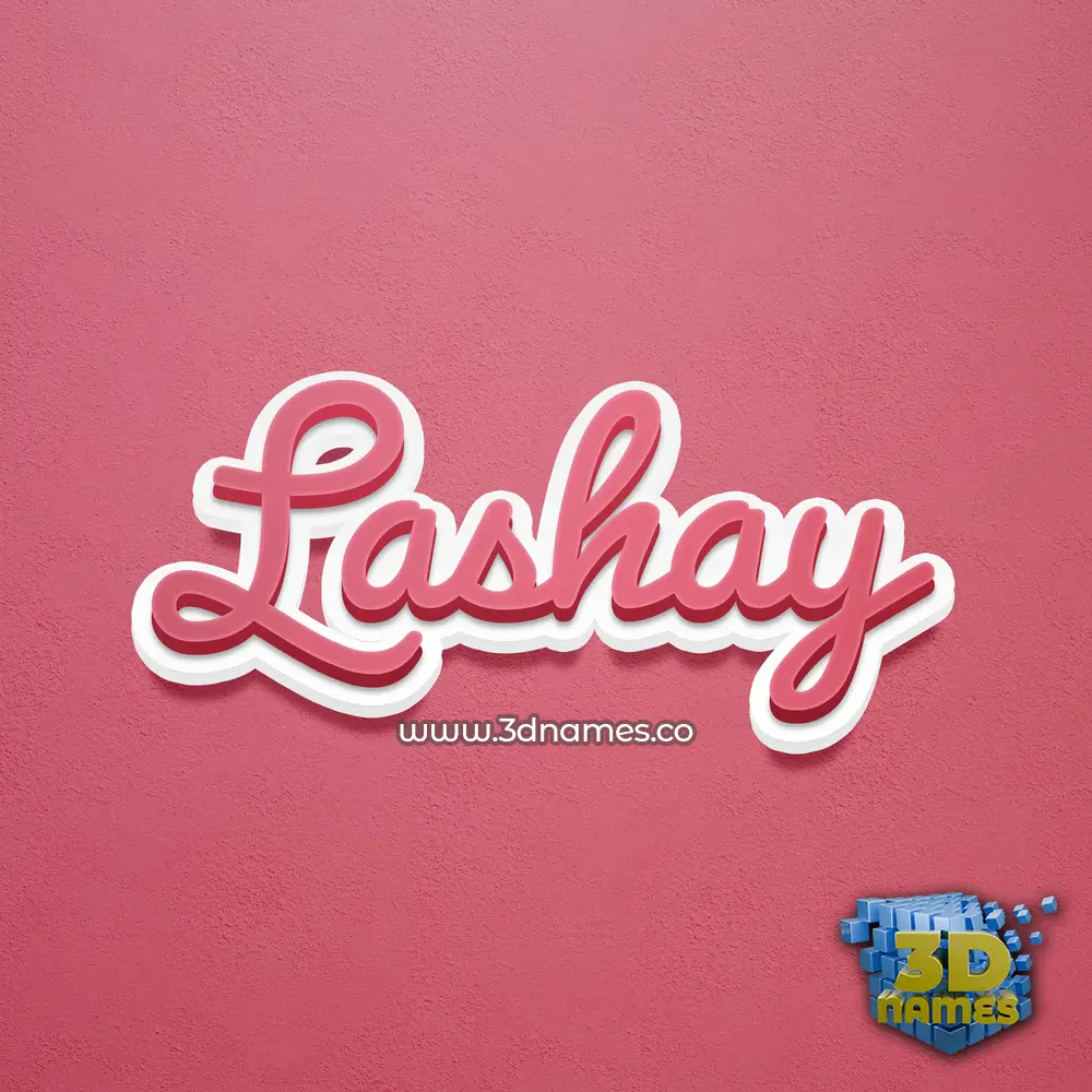 lashay in Red Scribble style - 3D name wallpaper