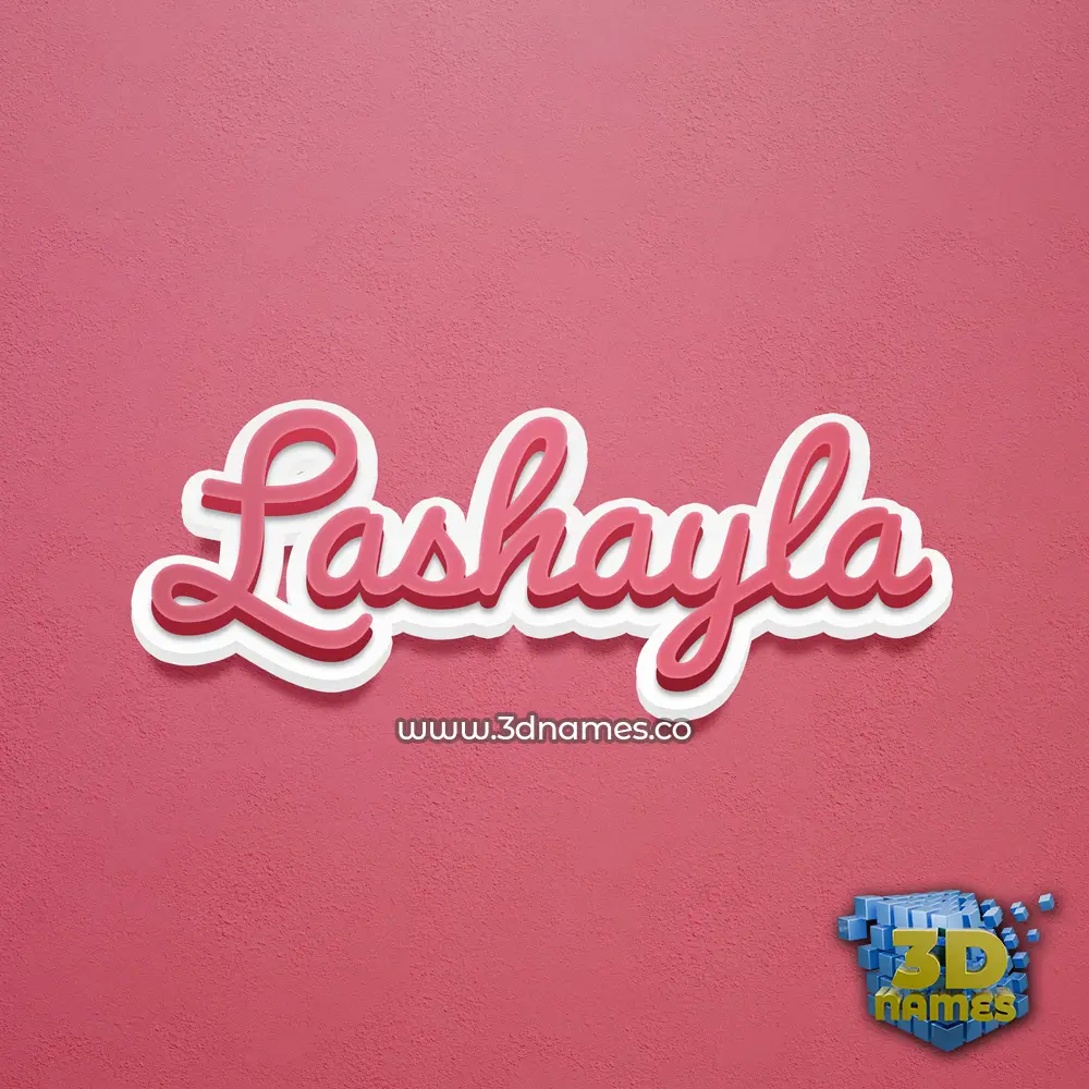 lashayla in Red Scribble style - 3D name wallpaper