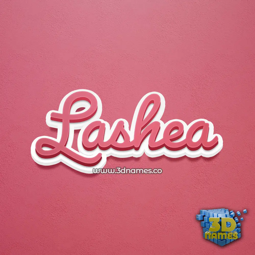 lashea in Red Scribble style - 3D name wallpaper