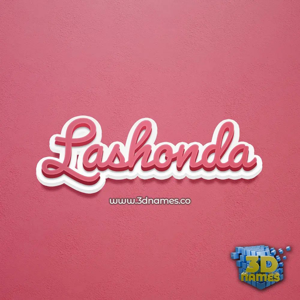 lashonda in Red Scribble style - 3D name wallpaper