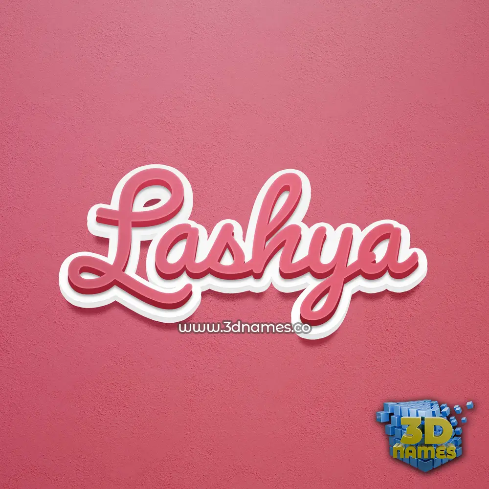 lashya in Red Scribble style - 3D name wallpaper