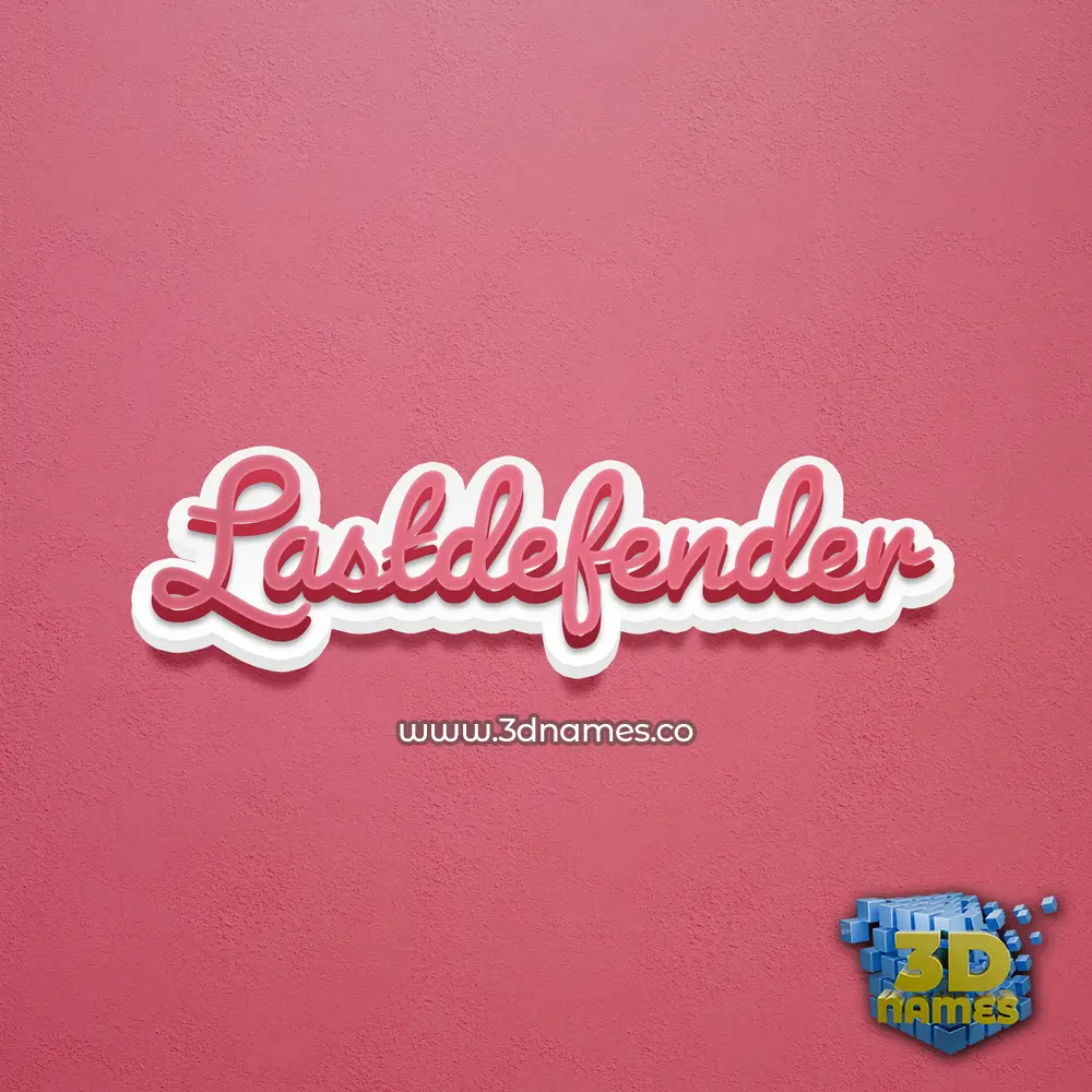 lastdefender in Red Scribble style - 3D name wallpaper