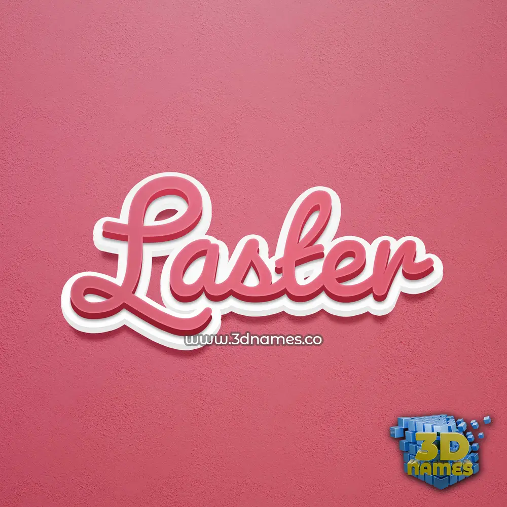 laster in Red Scribble style - 3D name wallpaper