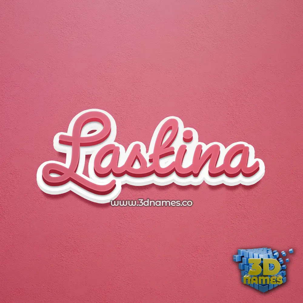 lastina in Red Scribble style - 3D name wallpaper