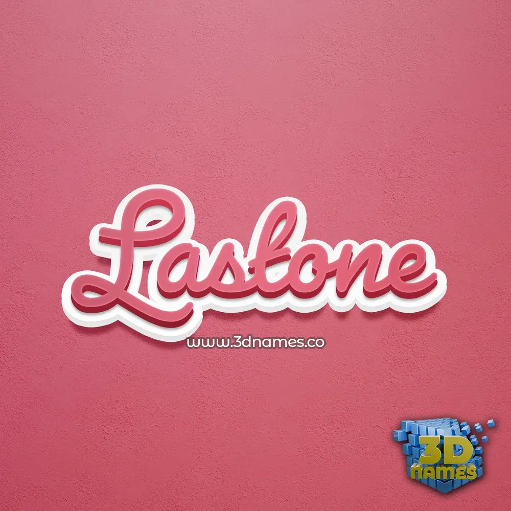 lastone in Red Scribble style - 3D name wallpaper