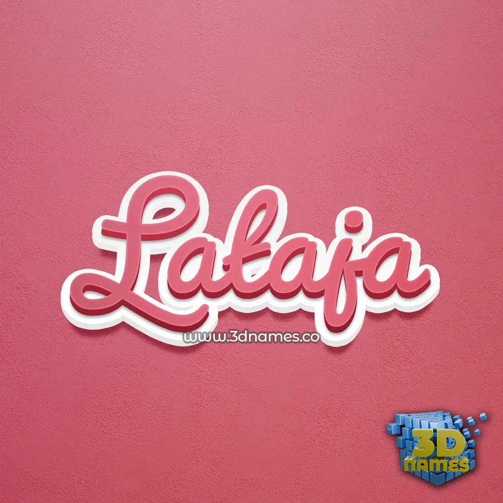 lataja in Red Scribble style - 3D name wallpaper
