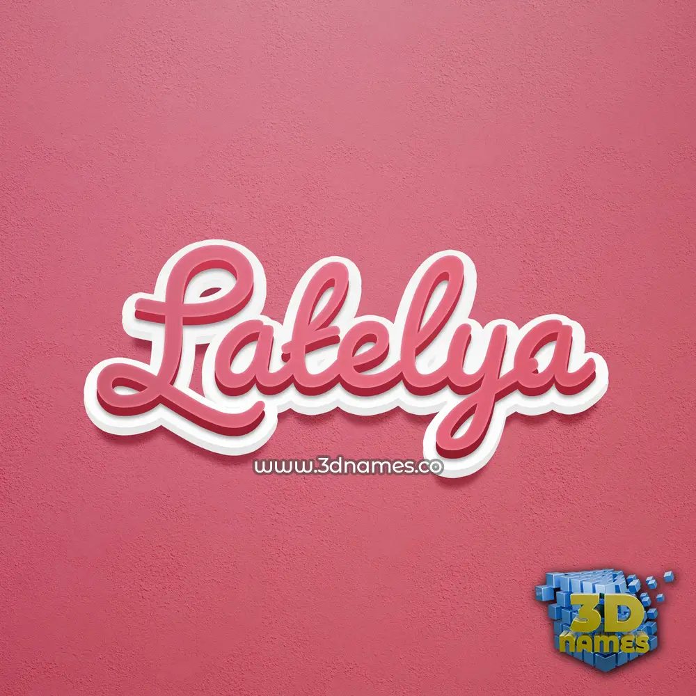 latelya in Red Scribble style - 3D name wallpaper
