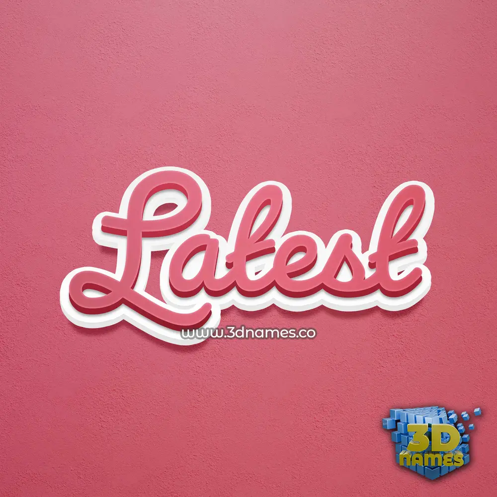 latest in Red Scribble style - 3D name wallpaper