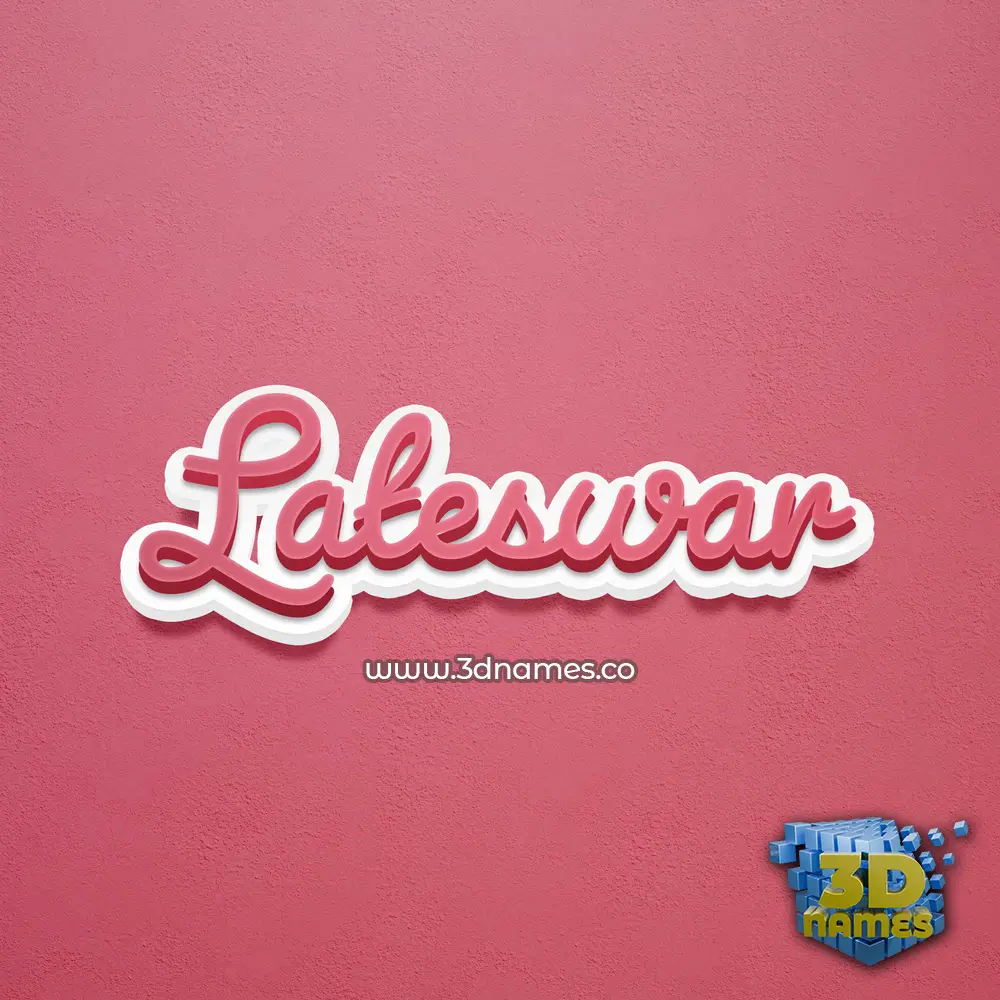lateswar in Red Scribble style - 3D name wallpaper
