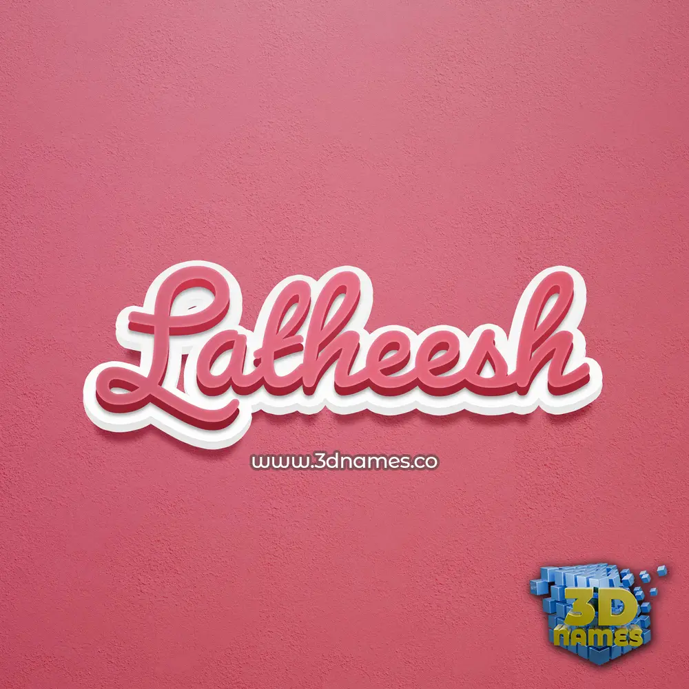 latheesh in Red Scribble style - 3D name wallpaper