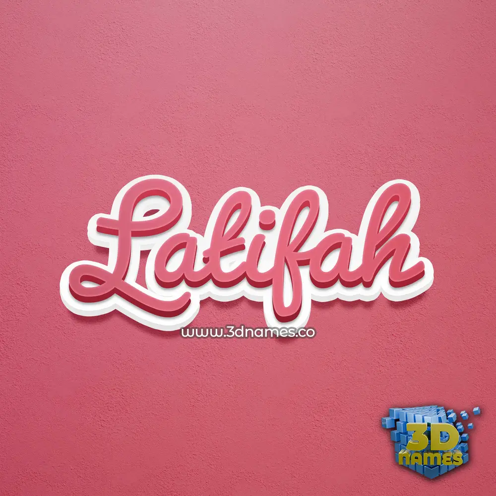 latifah in Red Scribble style - 3D name wallpaper