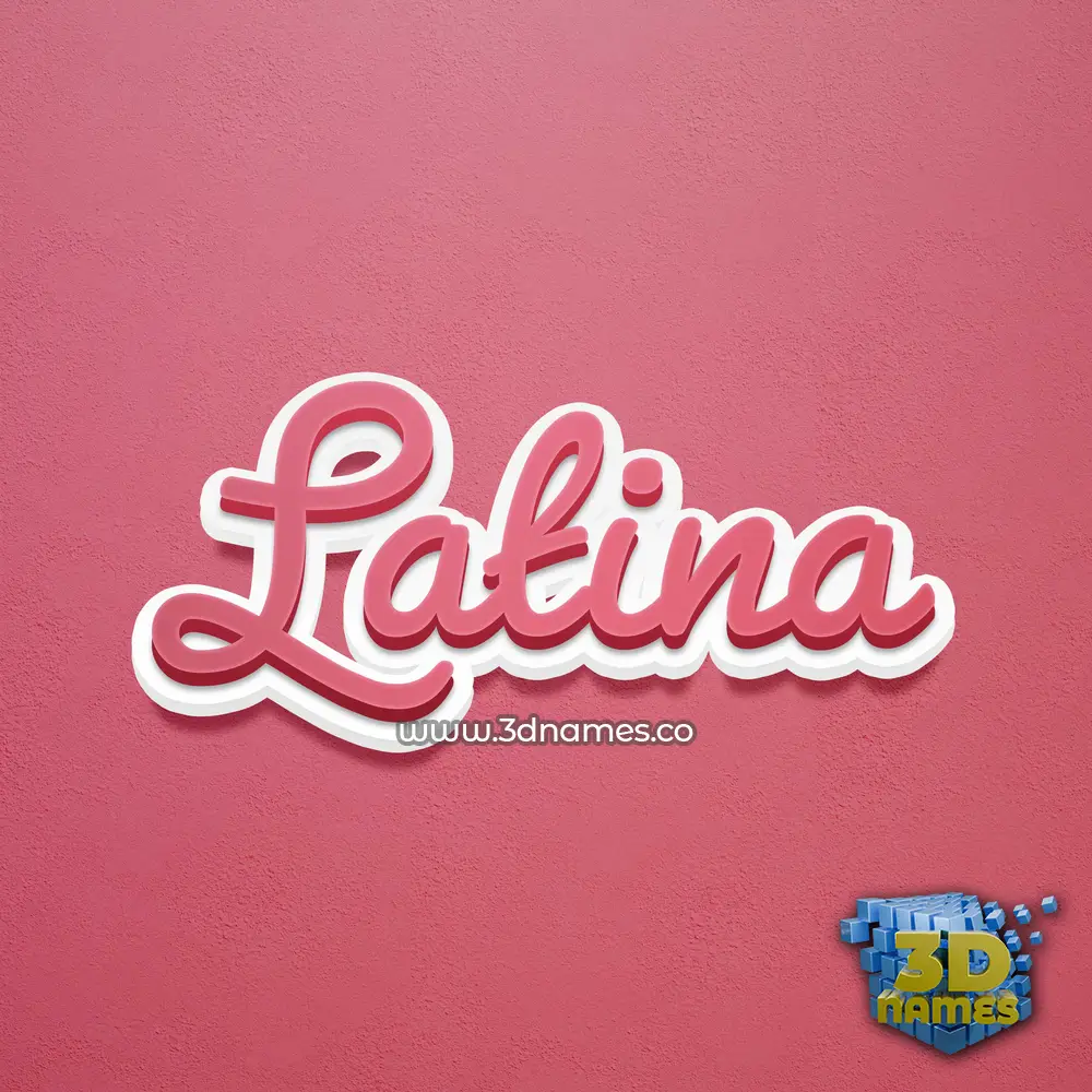 latina in Red Scribble style - 3D name wallpaper