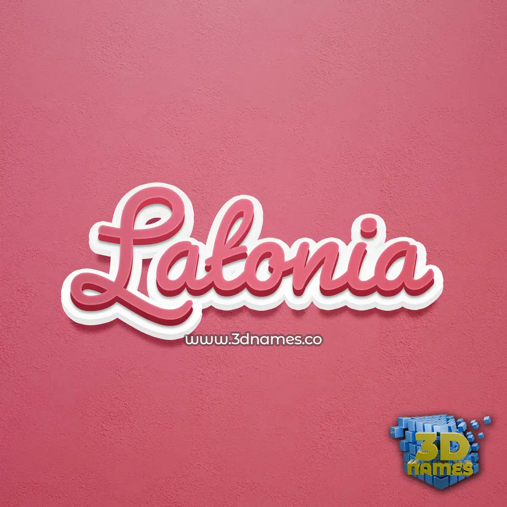 latonia in Red Scribble style - 3D name wallpaper