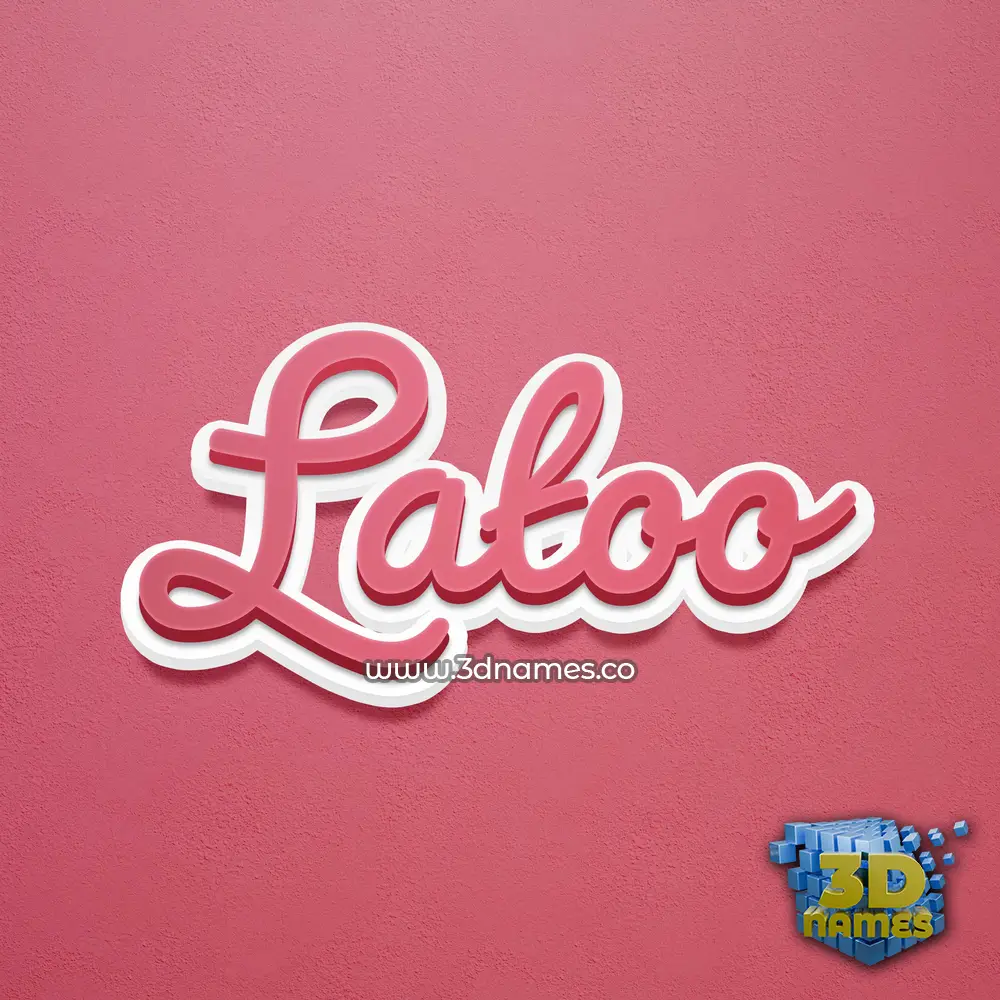 latoo in Red Scribble style - 3D name wallpaper