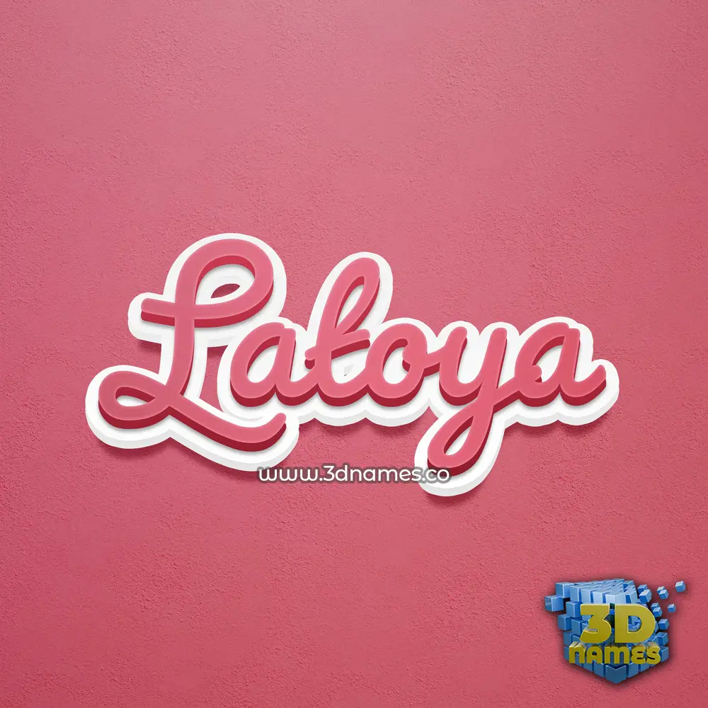 latoya in Red Scribble style - 3D name wallpaper