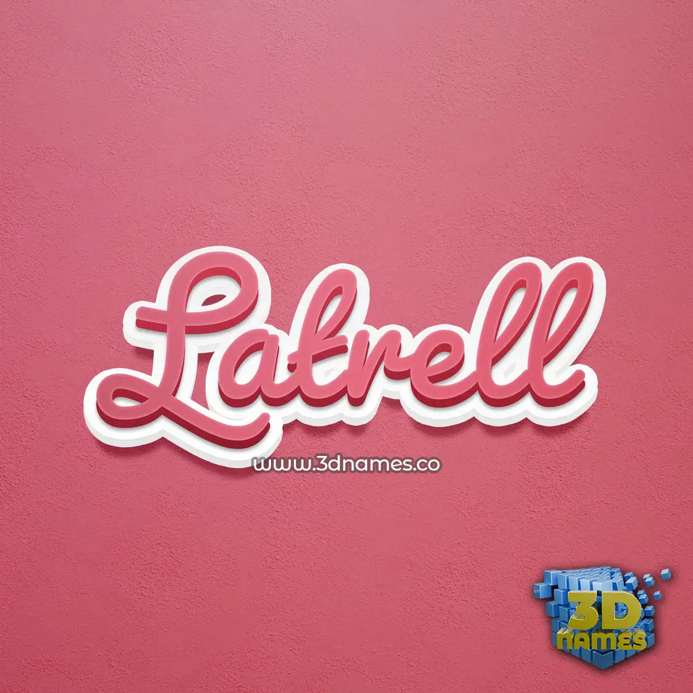 latrell in Red Scribble style - 3D name wallpaper