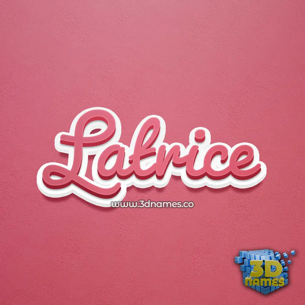 latrice in Red Scribble style - 3D name wallpaper