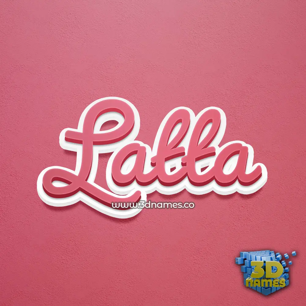 latta in Red Scribble style - 3D name wallpaper