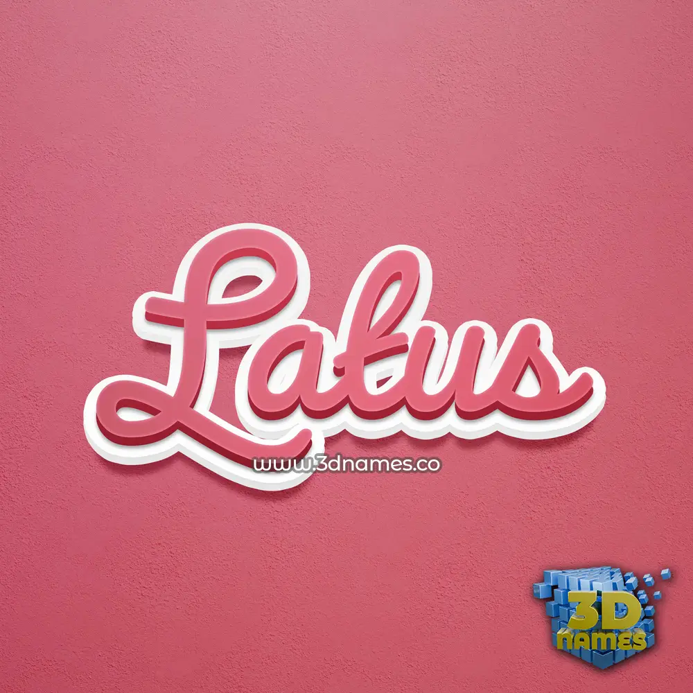 latus in Red Scribble style - 3D name wallpaper