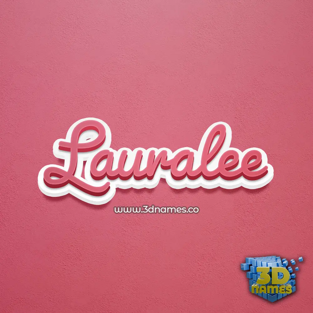 lauralee in Red Scribble style - 3D name wallpaper
