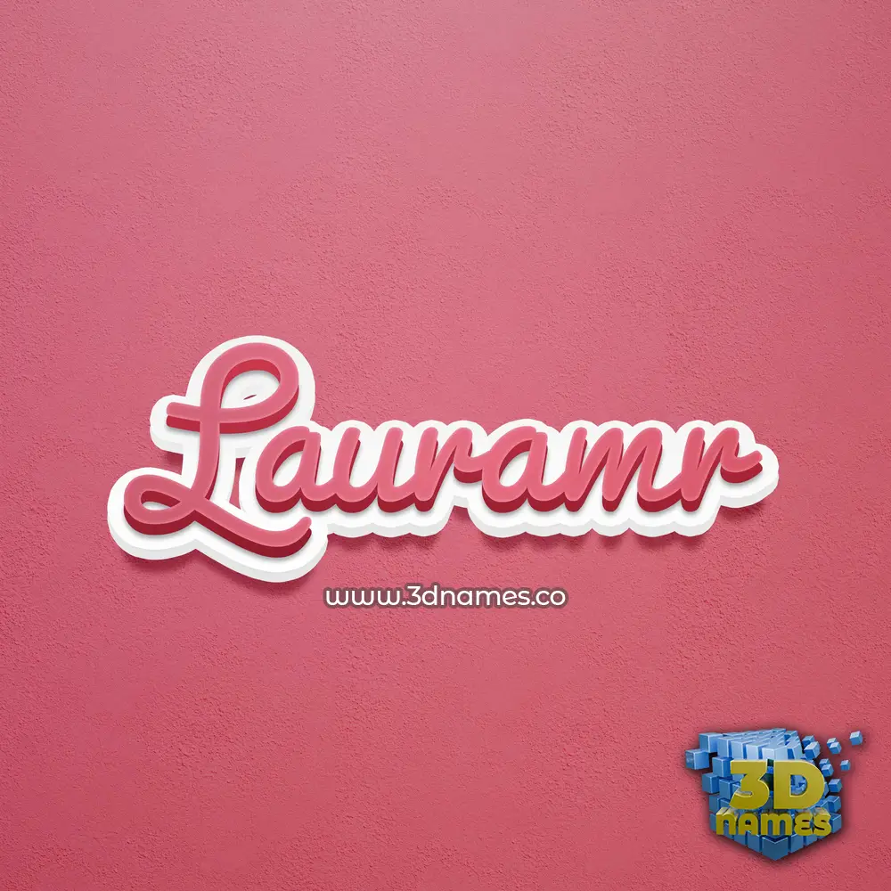 lauramr in Red Scribble style - 3D name wallpaper