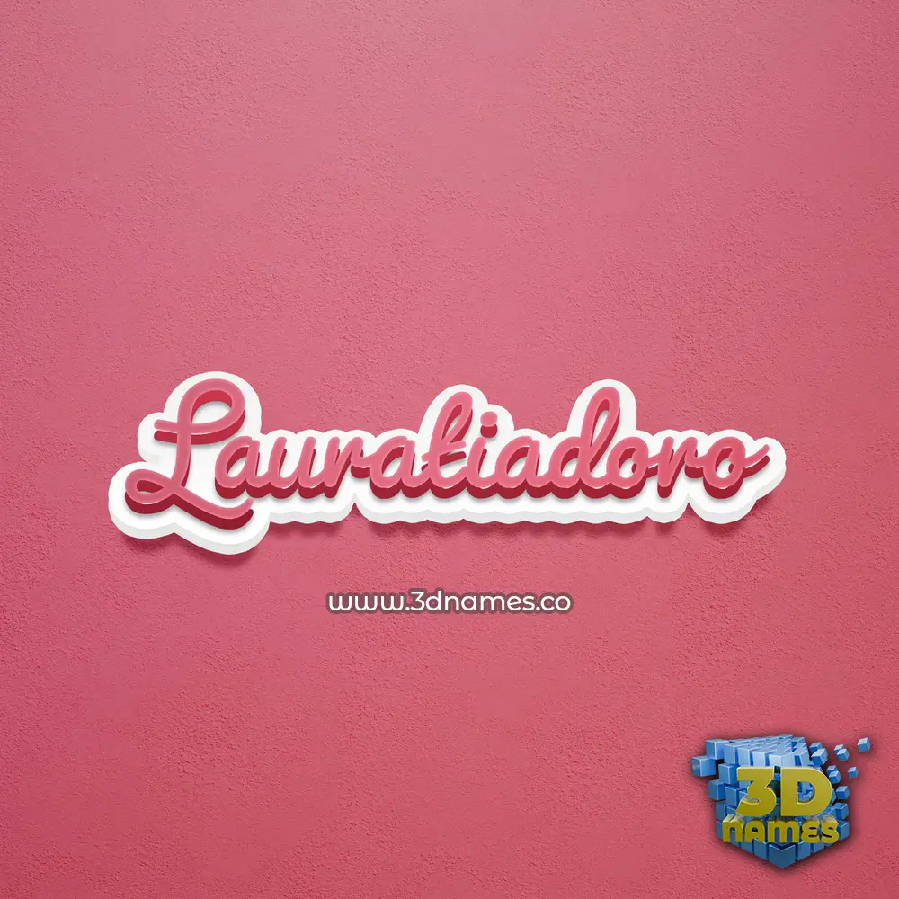 lauratiadoro in Red Scribble style - 3D name wallpaper