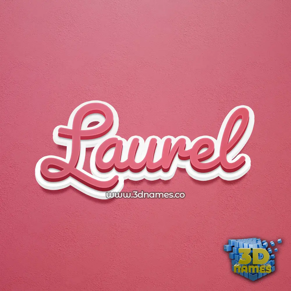 laurel in Red Scribble style - 3D name wallpaper