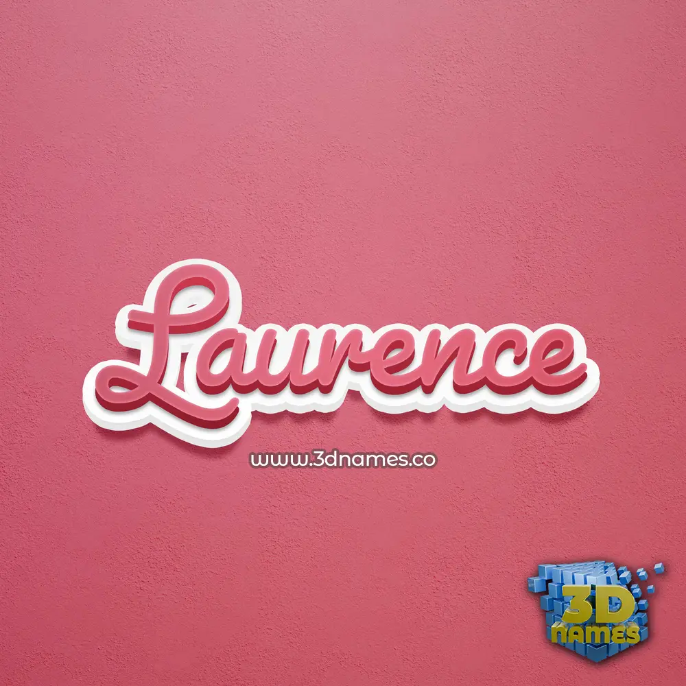 laurence in Red Scribble style - 3D name wallpaper
