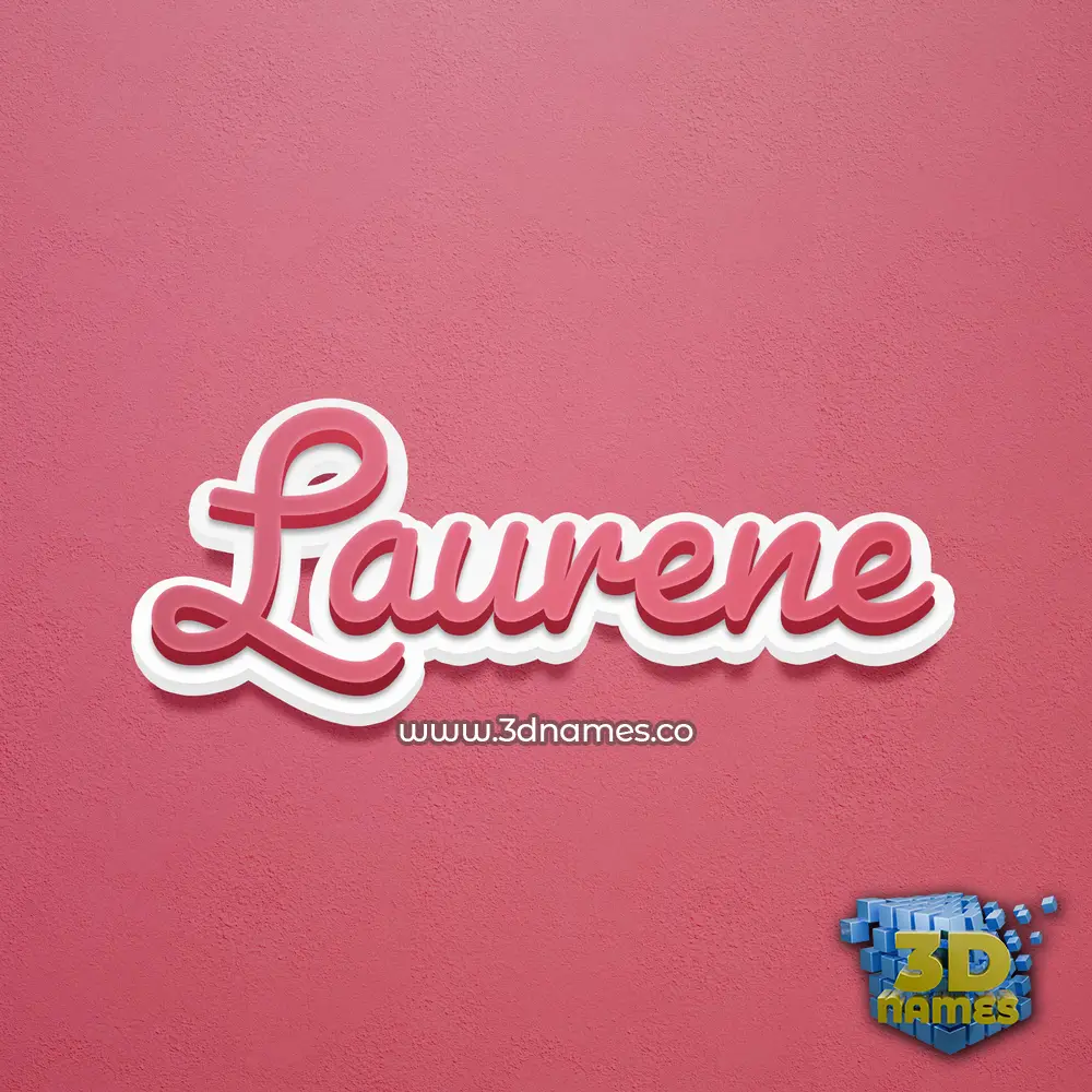 laurene in Red Scribble style - 3D name wallpaper