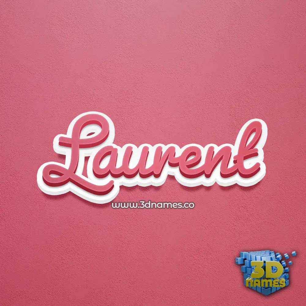 laurent in Red Scribble style - 3D name wallpaper