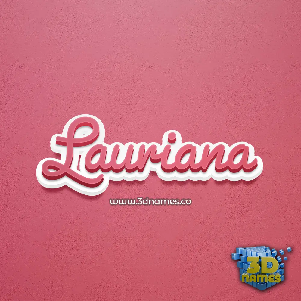 lauriana in Red Scribble style - 3D name wallpaper