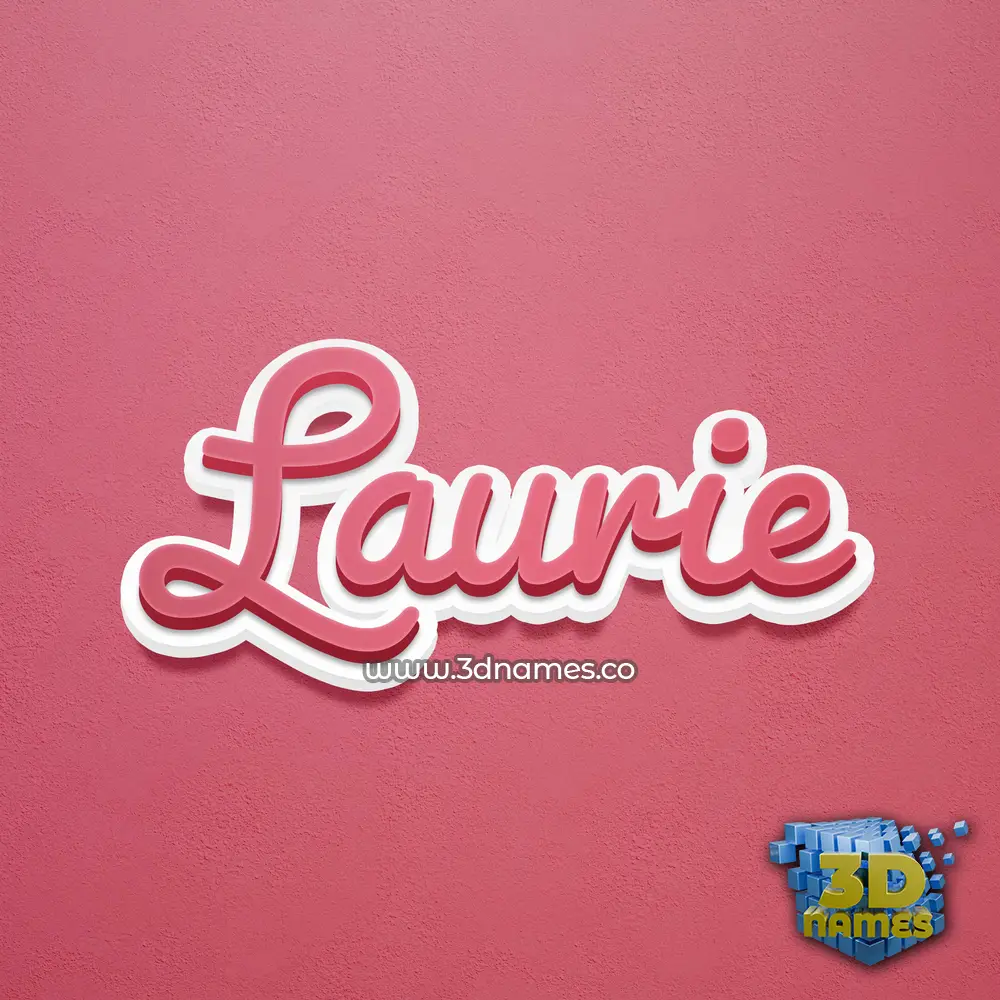 laurie in Red Scribble style - 3D name wallpaper