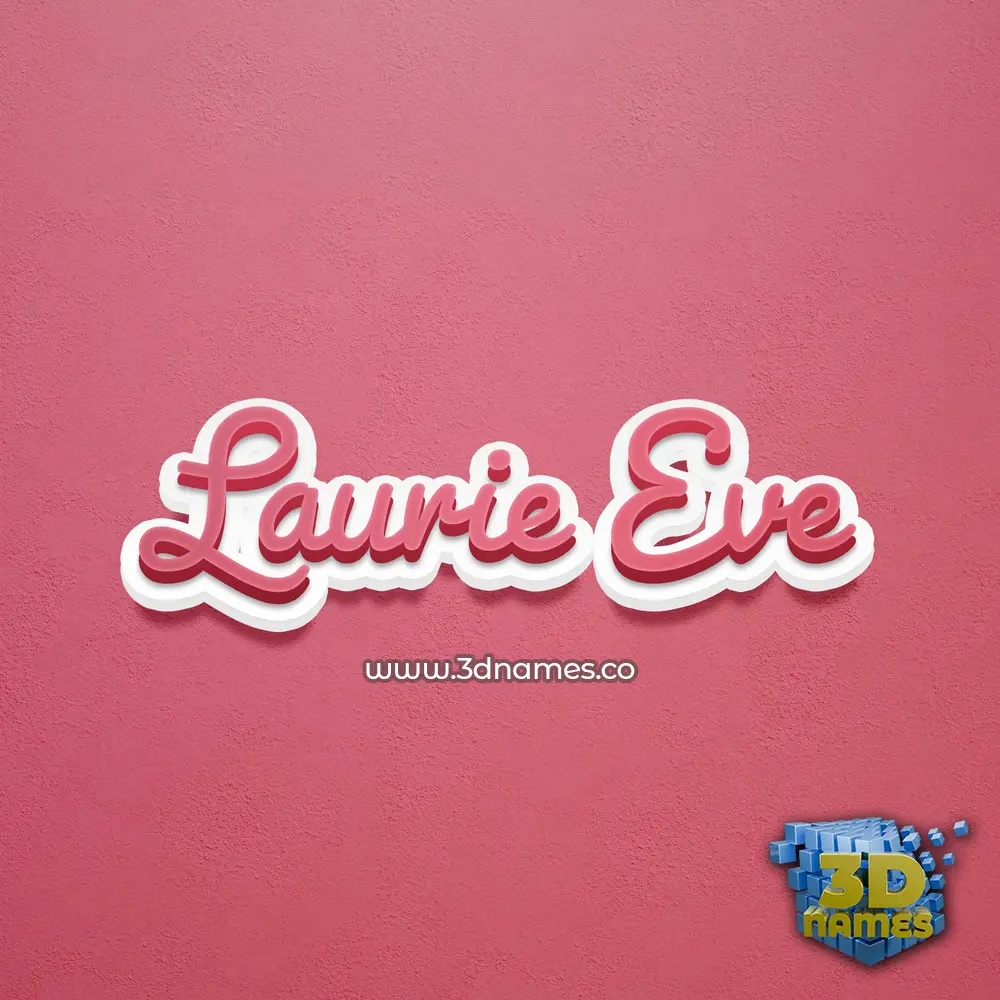 laurie eve in Red Scribble style - 3D name wallpaper