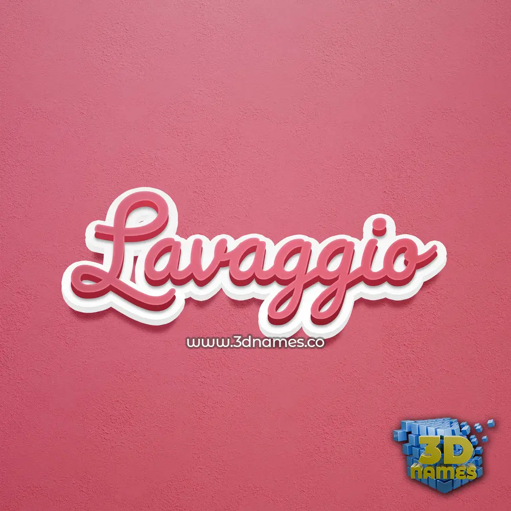 lavaggio in Red Scribble style - 3D name wallpaper