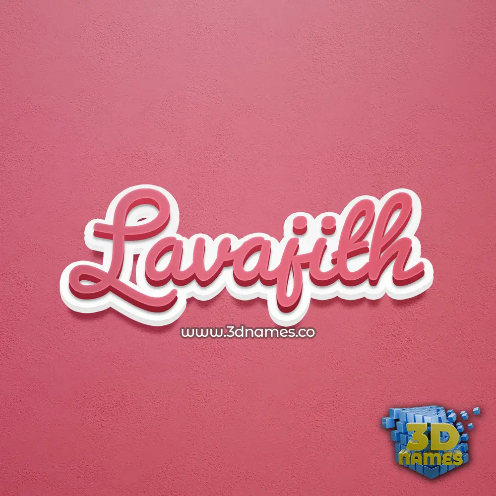 lavajith in Red Scribble style - 3D name wallpaper