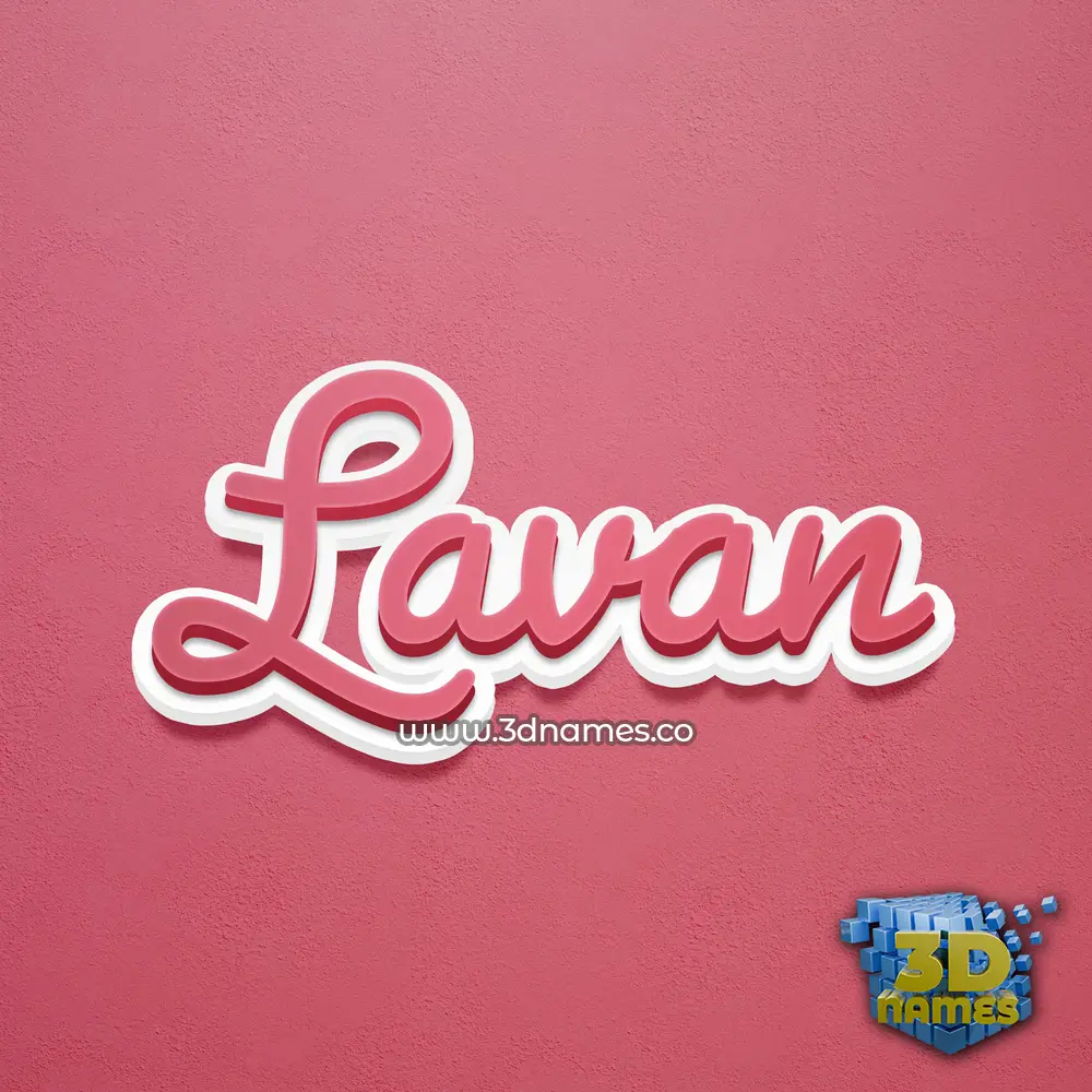 lavan in Red Scribble style - 3D name wallpaper