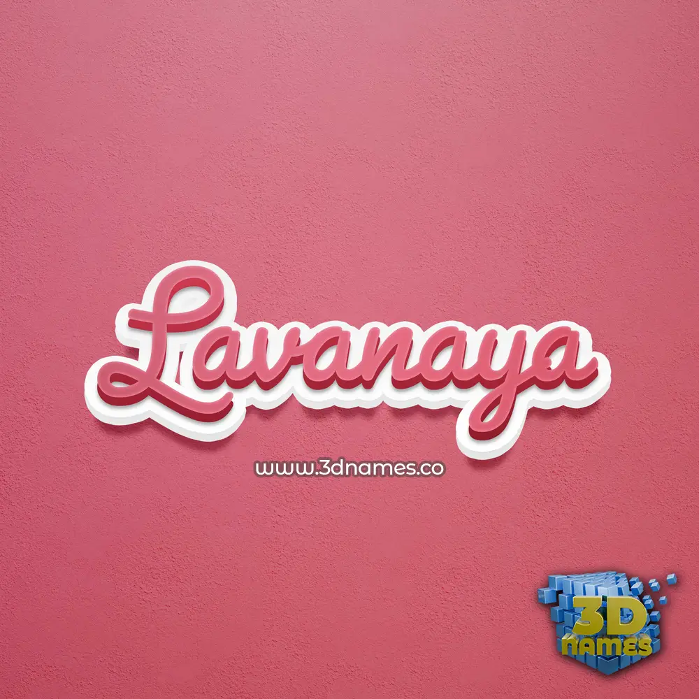 lavanaya in Red Scribble style - 3D name wallpaper