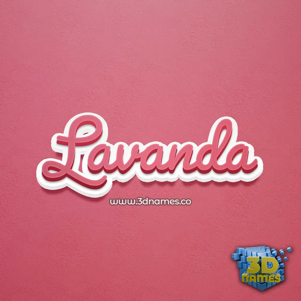 lavanda in Red Scribble style - 3D name wallpaper