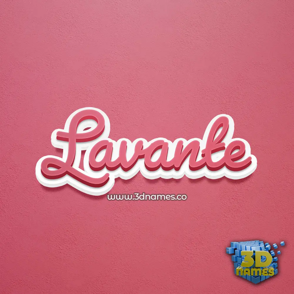 lavante in Red Scribble style - 3D name wallpaper