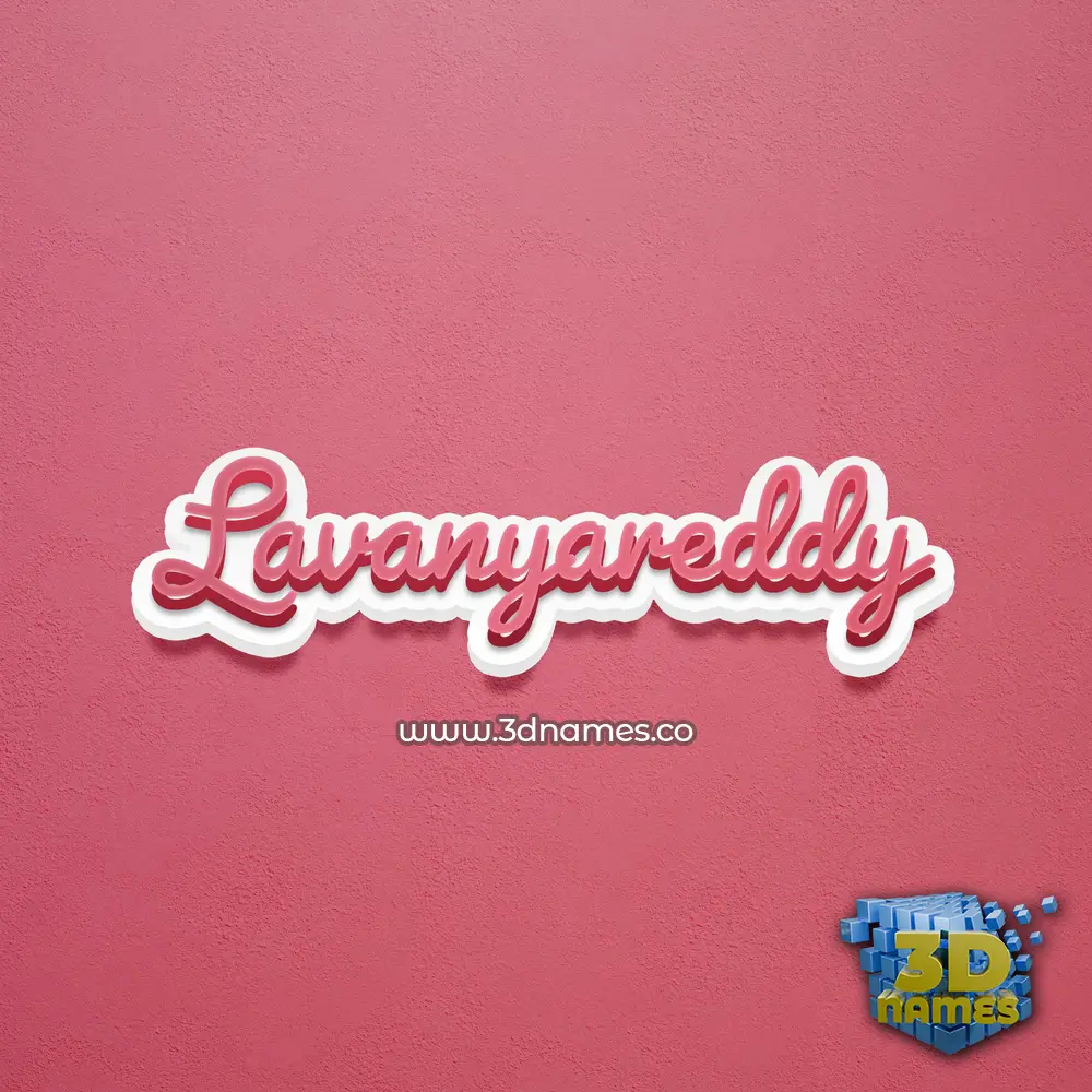 lavanyareddy in Red Scribble style - 3D name wallpaper