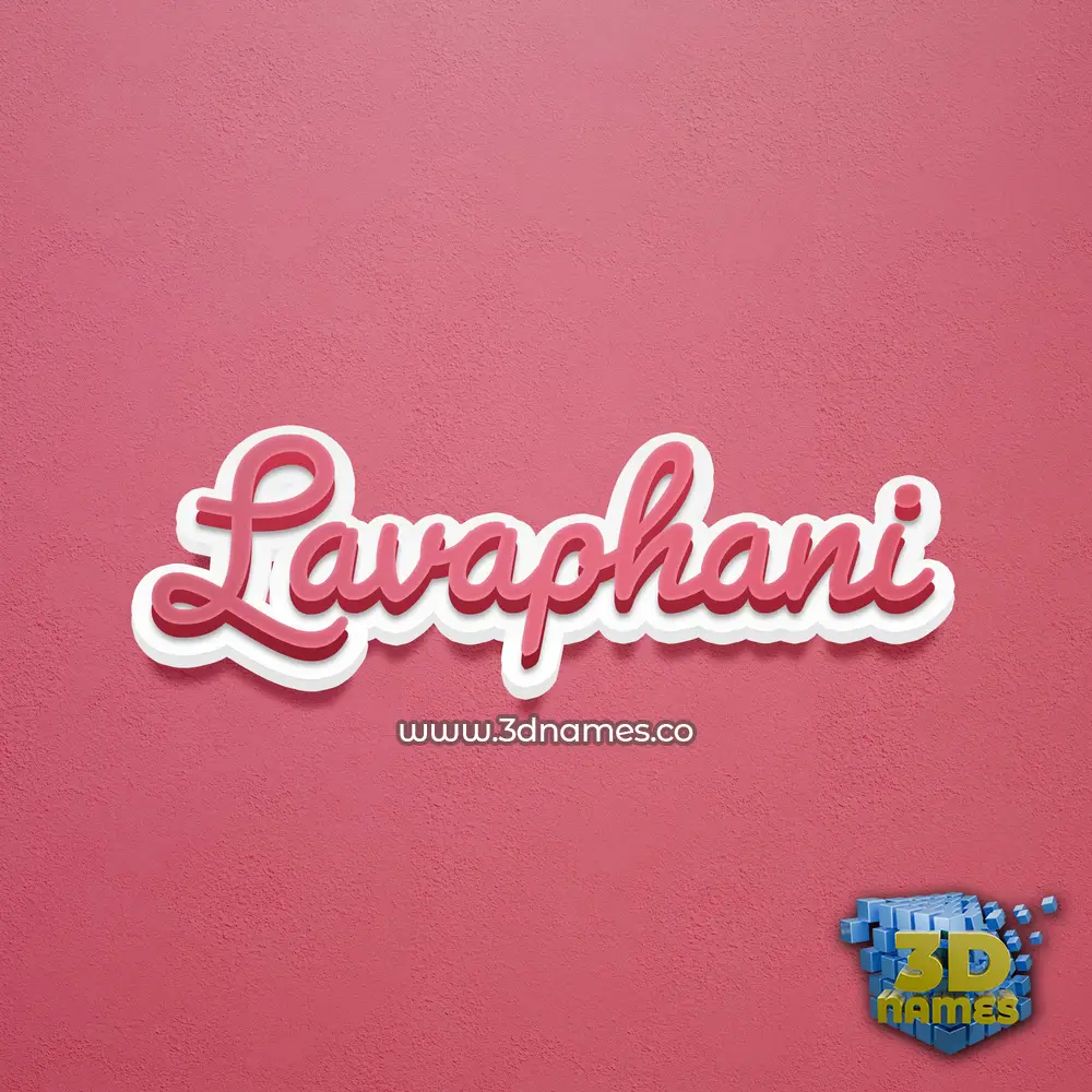 lavaphani in Red Scribble style - 3D name wallpaper