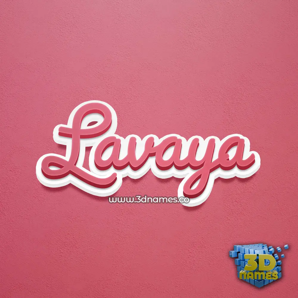 lavaya in Red Scribble style - 3D name wallpaper