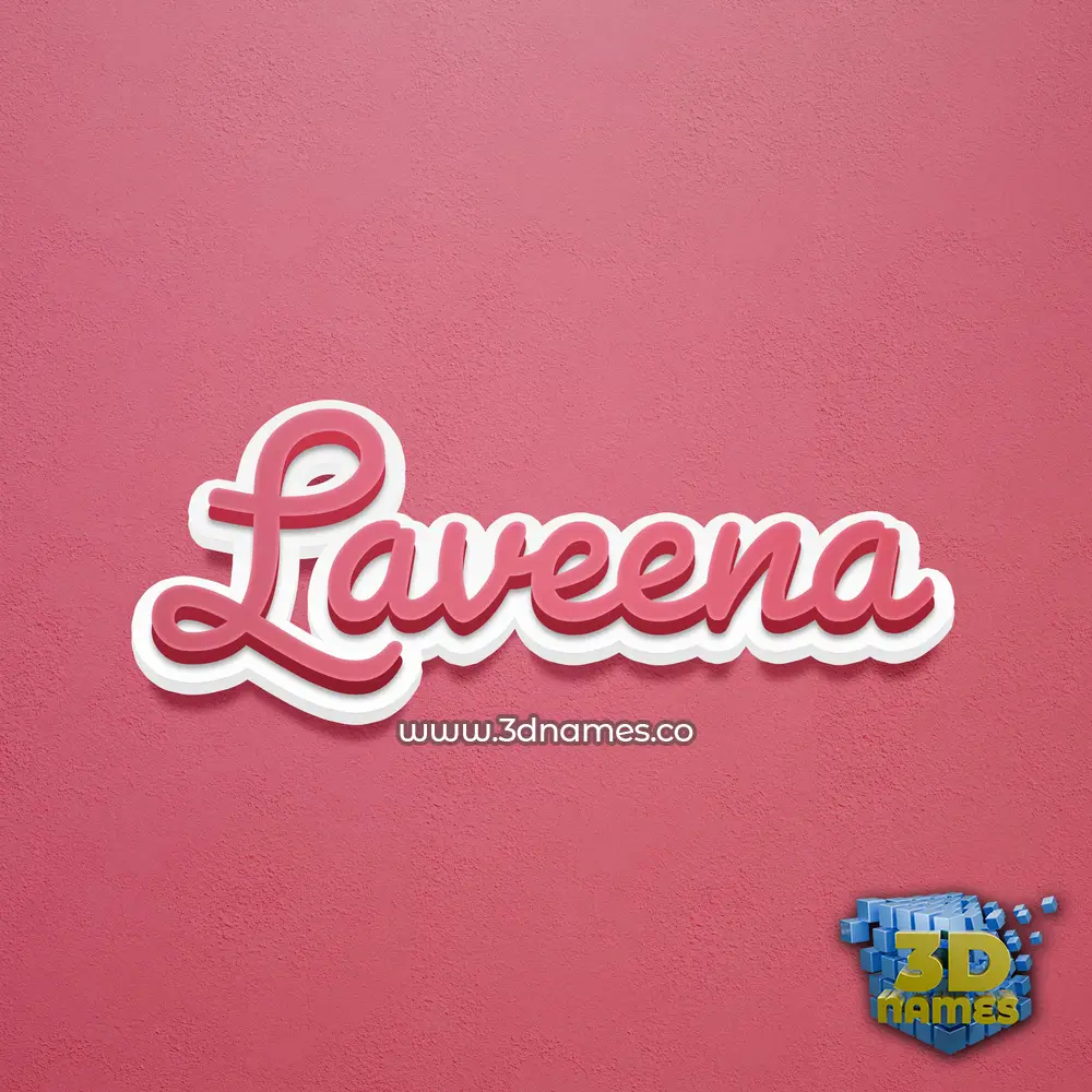 laveena in Red Scribble style - 3D name wallpaper