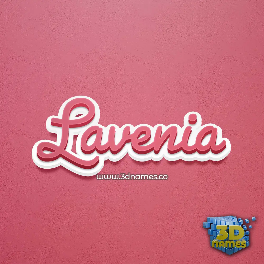 lavenia in Red Scribble style - 3D name wallpaper