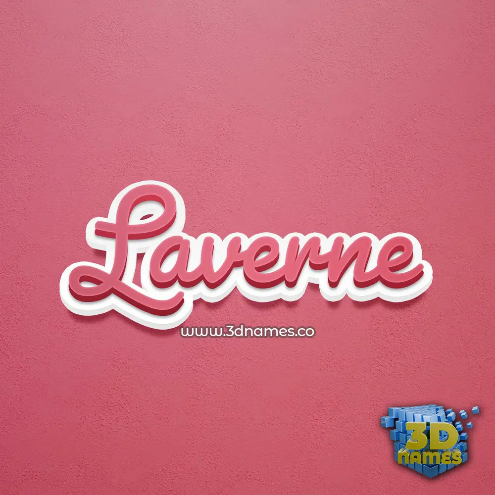 laverne in Red Scribble style - 3D name wallpaper