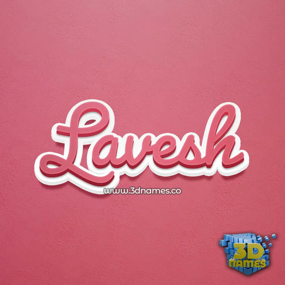 lavesh in Red Scribble style - 3D name wallpaper