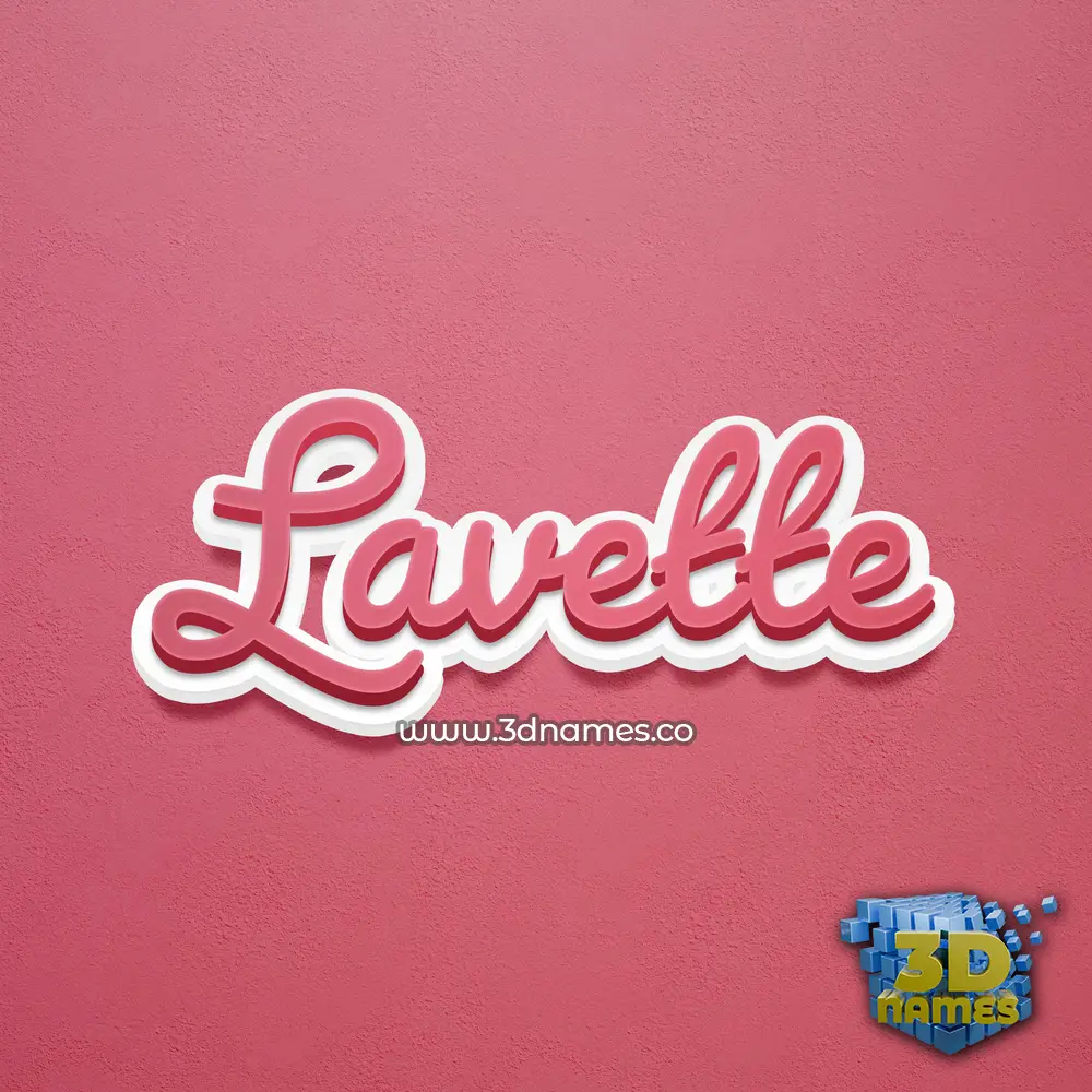 lavette in Red Scribble style - 3D name wallpaper