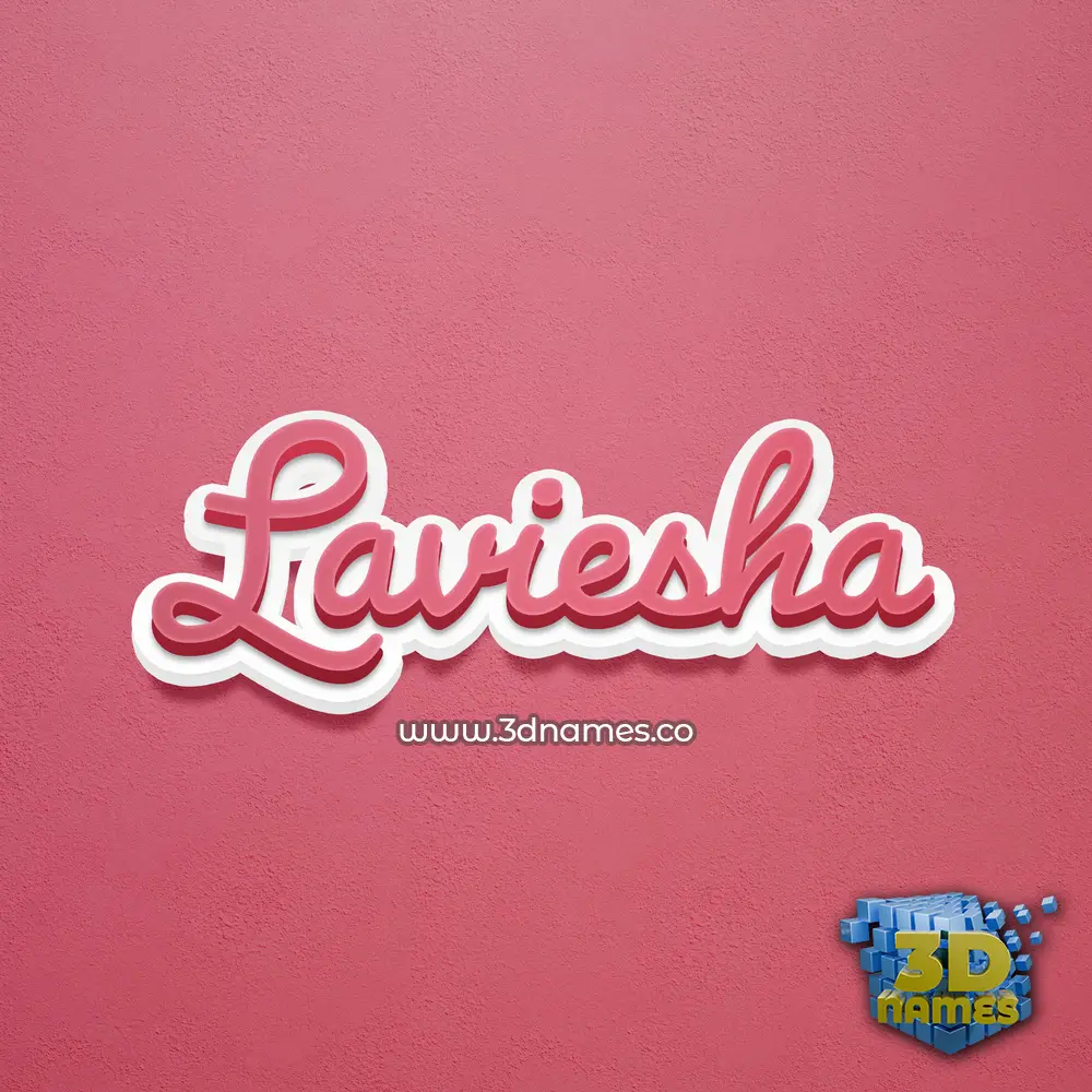 laviesha in Red Scribble style - 3D name wallpaper