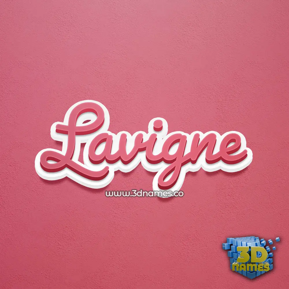 lavigne in Red Scribble style - 3D name wallpaper